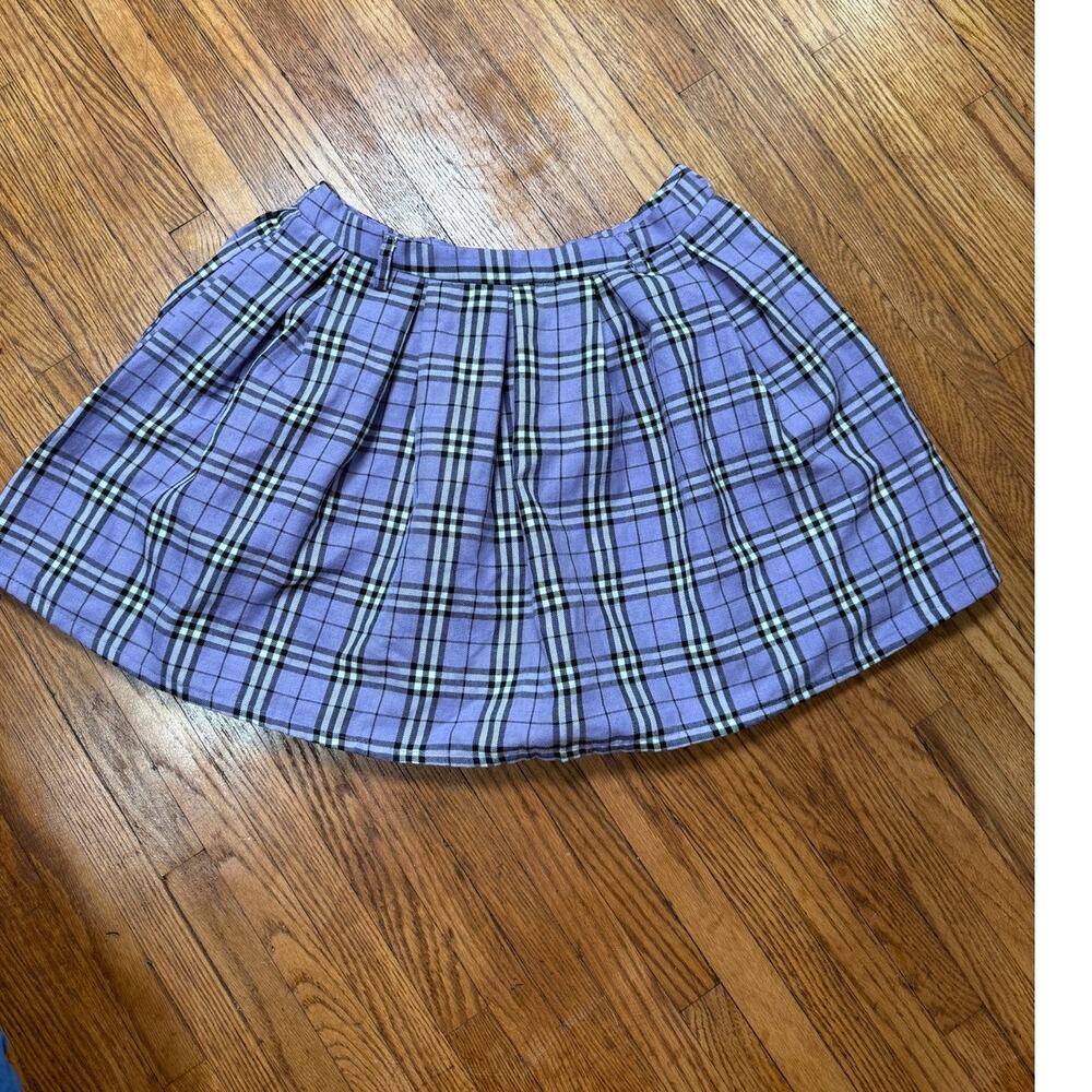 Hot topic School Girl Preppy Skater Kawaii Baddie Y2k SZ 10 Skirt Plaid
